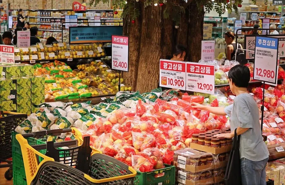 南韓動用創紀錄食品儲備與折扣，抑制中秋物價飆漲