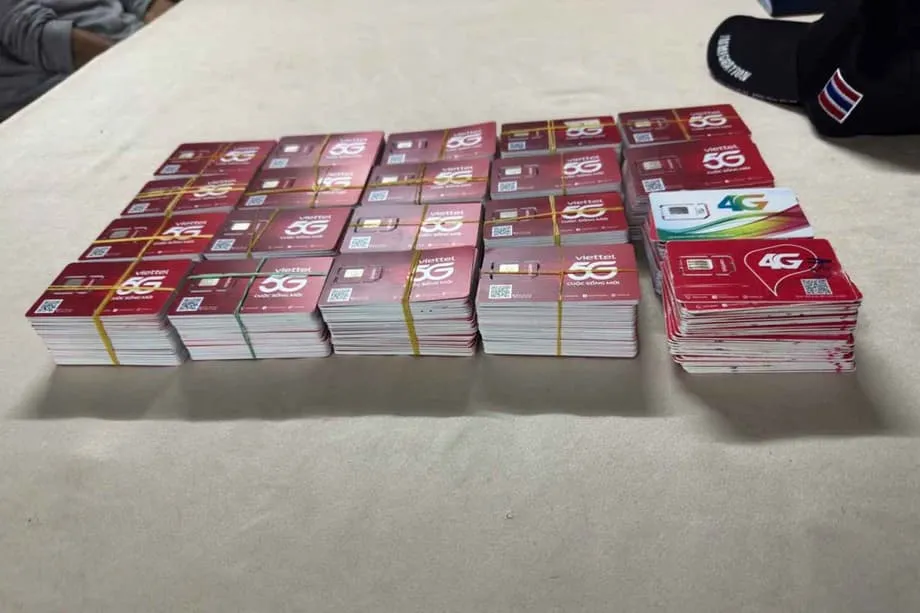 泰國邊境逮捕案查獲1,000張SIM卡，疑與緬甸詐騙據點有關